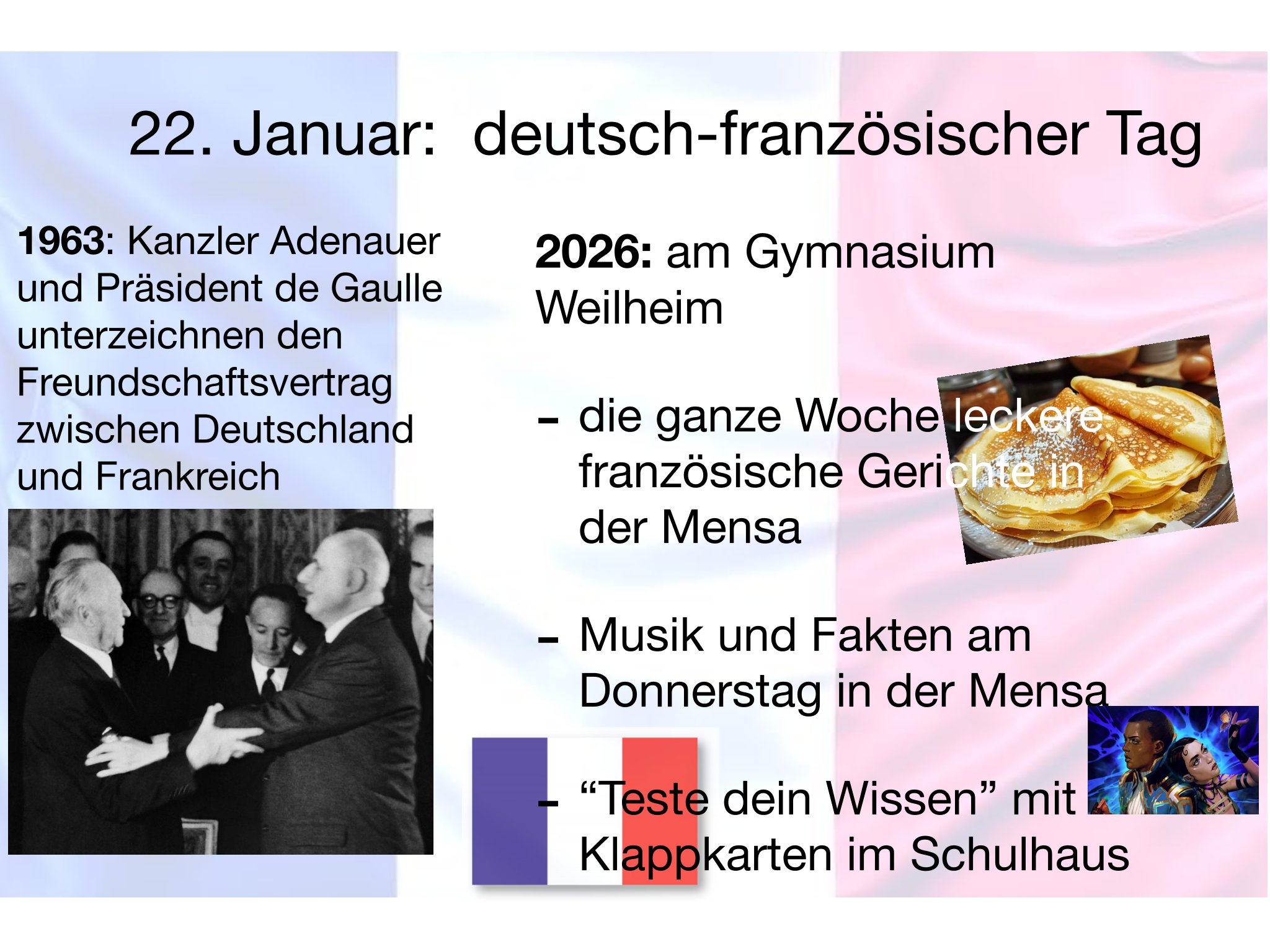 Plakat zum Tag der deutsch-franz&ouml;sichen Freundschaft