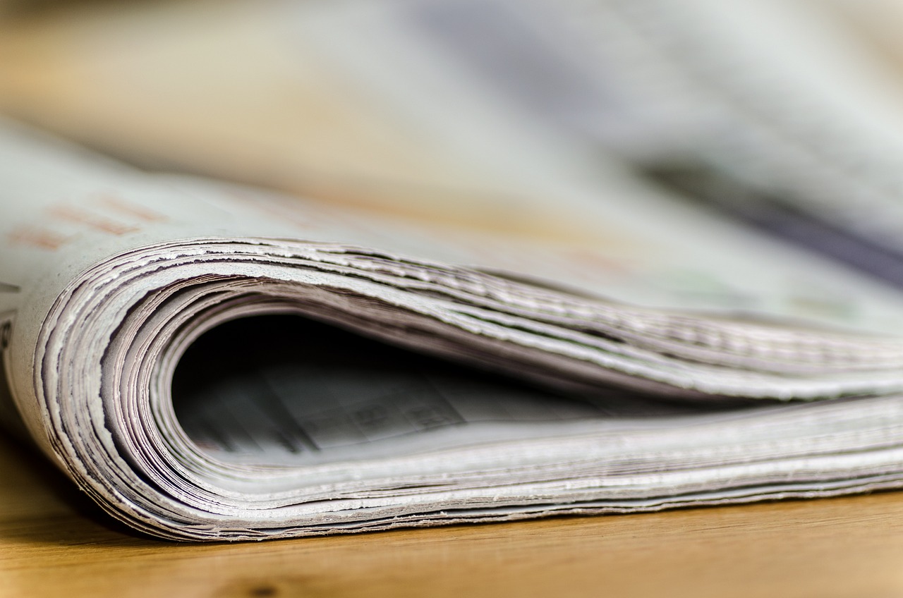 Zu sehen ist eine Zeitung.